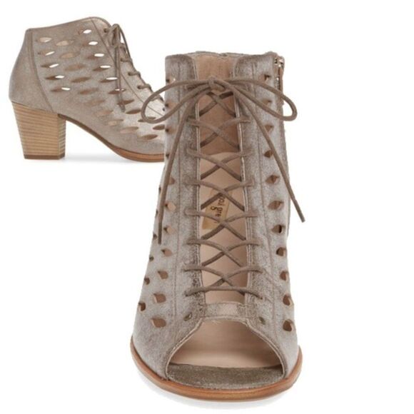 Paul Green "Bali" Metallic Ankle Boots Sz 6.5